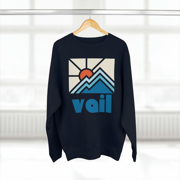 Premium Vail, Colorado Crewneck Sweatshirt - Retro Unisex Sweatshirt