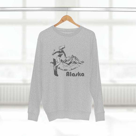 Premium Alaska Crewneck Sweatshirt - Retro Unisex Sweatshirt
