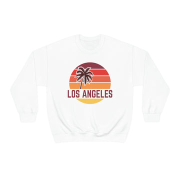 Los Angeles, California Sweatshirt - Unisex Retro Palm Tree Crewneck Los Angeles Sweatshirt