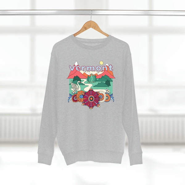 Premium Vermont Crewneck Sweatshirt - Retro Unisex Sweatshirt