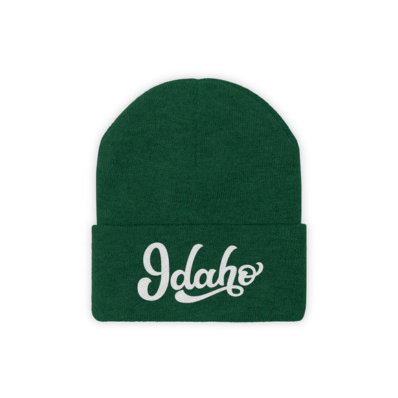 Idaho Beanie - Adult Hand Lettered Embroidered Idaho Knit Hat