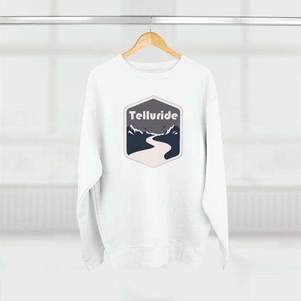 Premium Telluride, Colorado Crewneck Sweatshirt - Retro Unisex Sweatshirt