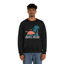 Jekyll Island, Georgia Sweatshirt - Unisex Retro Palm Tree Crewneck Jekyll Island Sweatshirt-22