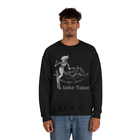 Lake Tahoe, California Sweatshirt - Vintage Style Ski Unisex