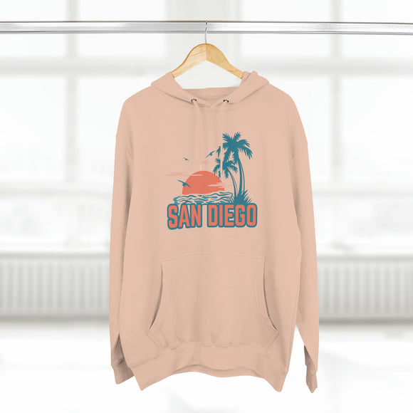 Premium San Diego, California Hoodie - Palm Tree Unisex Sweatshirt