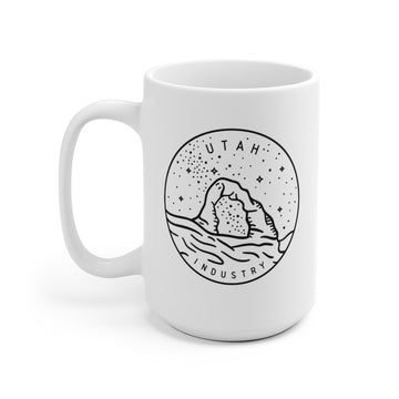 Utah Mug - State Design White Ceramic Utah Mug (11oz & 15oz)