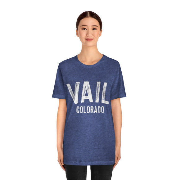 Vail, Colorado Shirt - Paint Text Unisex Vail T-Shirt