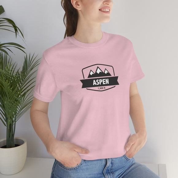 Aspen, Colorado T-Shirt - Altitude Badge Unisex Aspen Shirt