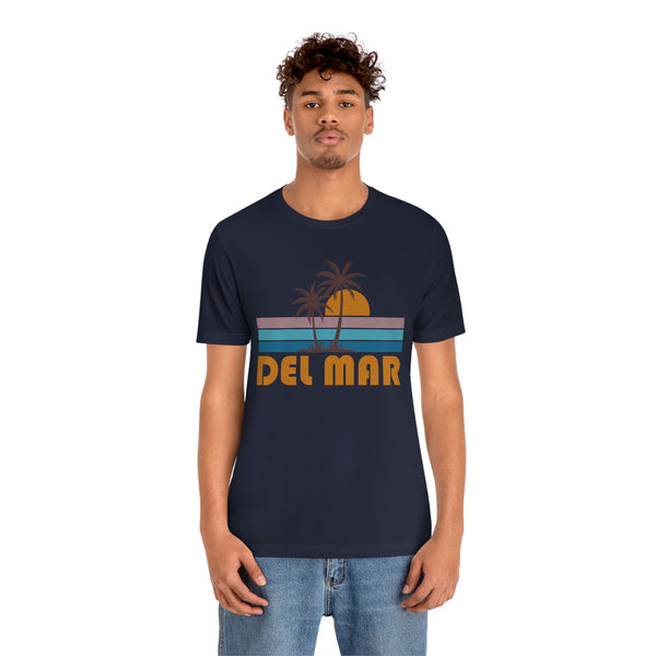 Del Mar, California T-Shirt - Retro Palm Tree Unisex Del Mar Shirt