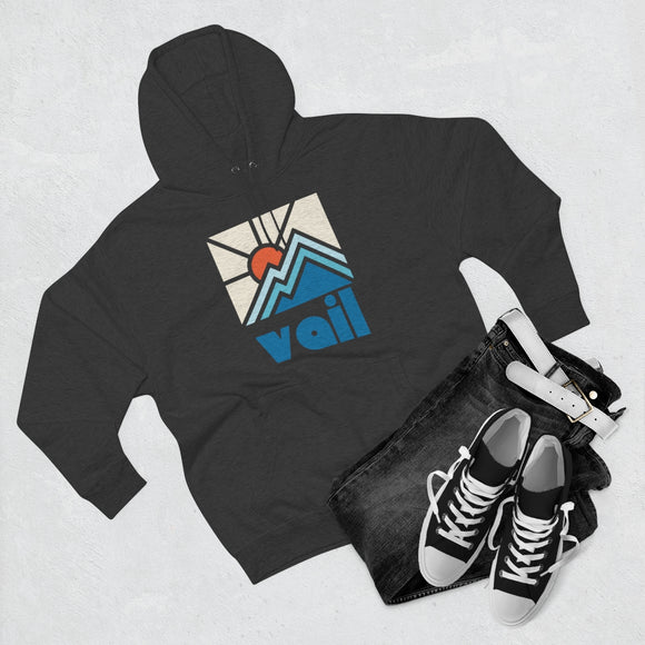 Premium Vail, Colorado Hoodie - Min Mountain Unisex Sweatshirt