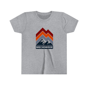 Breckenridge Youth T-Shirt - Mountain Lines Colorado Kid's TShirt