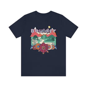 Boulder T-Shirt - Retro Mountain / Hippie Style Boulder, Colorado Shirt