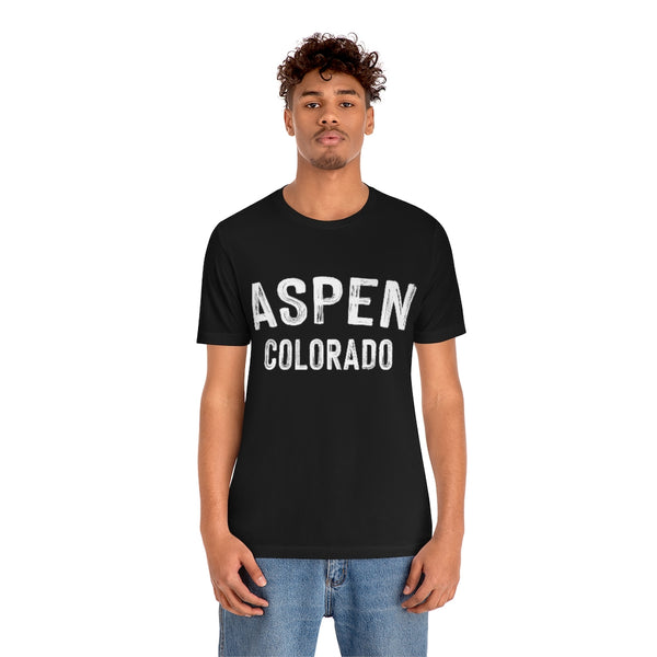 Aspen, Colorado Shirt - Paint Text Unisex Aspen T-Shirt