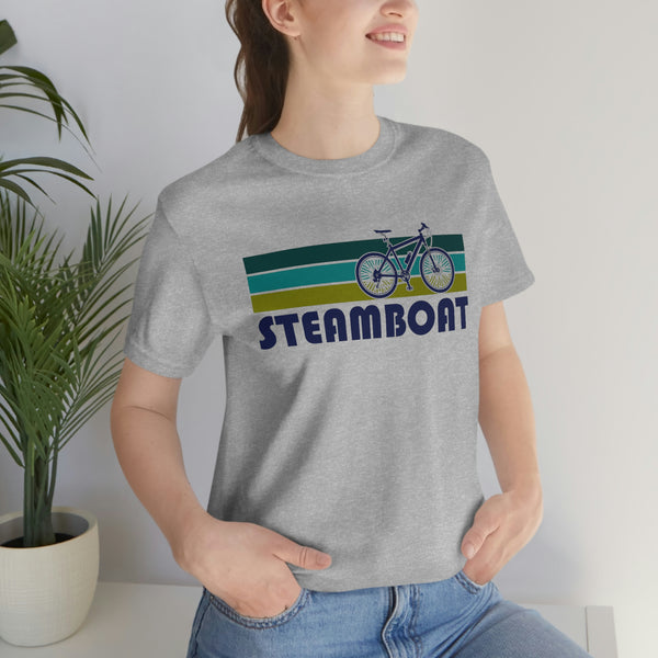 Steamboat T-Shirt - Retro Mountain Bike Adult Unisex Steamboat, Colorado T Shirt