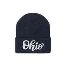 Ohio Beanie - Adult Hand Lettered Embroidered Ohio Knit Hat-1
