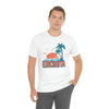 Encinitas, California T-Shirt - Retro Palm Tree & Beach Unisex Encinitas Shirt