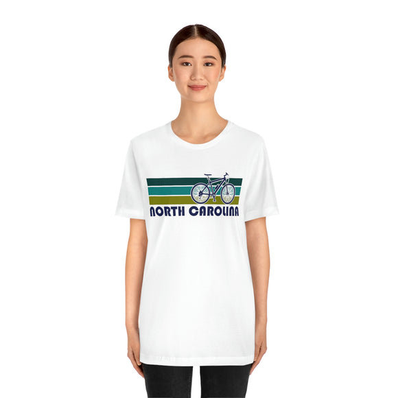 North Carolina T-Shirt - Retro Mountain Bike Adult Unisex North Carolina T Shirt