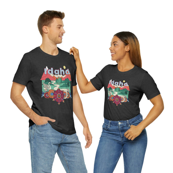 Idaho Shirt, Idaho Retro T-Shirt, Hippie Style Idaho tee, Idaho Mountain Shirt