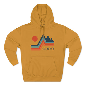 Buy mustard Premium Crested Butte, Colorado Hoodie - Retro Unisex Sweatshirt