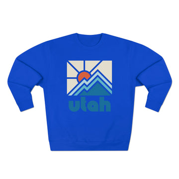 Buy royal-blue Premium Utah Crewneck Sweatshirt - Retro Unisex Sweatshirt