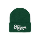 Oregon Beanie - Adult Hand Lettered Embroidered Oregon Knit Hat-1