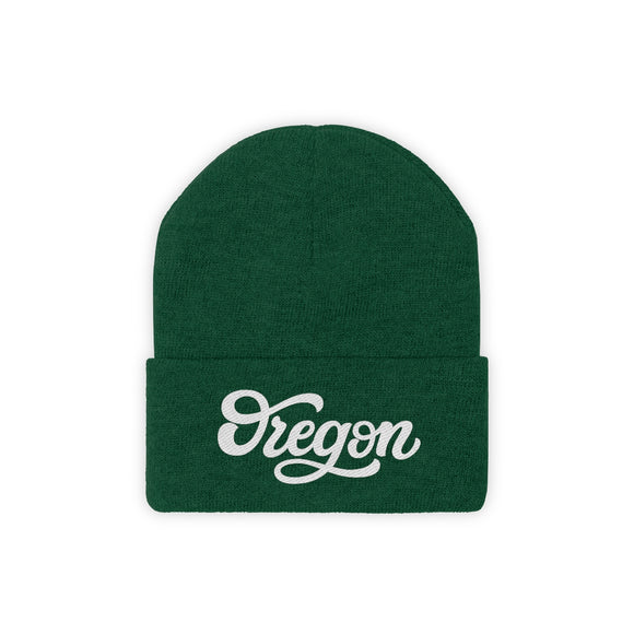 Oregon Beanie - Adult Hand Lettered Embroidered Oregon Knit Hat