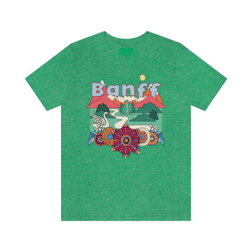 Buy heather-kelly Banff Shirt, Canada Retro T-Shirt, Hippie Style Canada tee, Banff Mountain Shirt