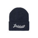 Louisiana Beanie - Adult Hand Lettered Embroidered Louisiana Knit Hat-9