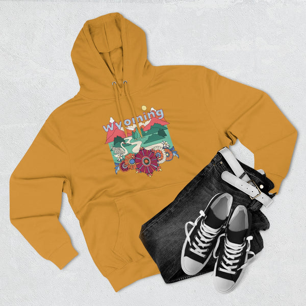 Premium Wyoming Hoodie - Boho Unisex Sweatshirt