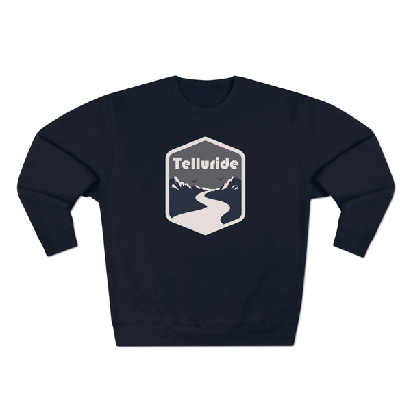 Premium Telluride, Colorado Crewneck Sweatshirt - Retro Unisex Sweatshirt