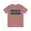 Golden T-Shirt - Retro Mountain Bike Adult Unisex Golden, Colorado T Shirt