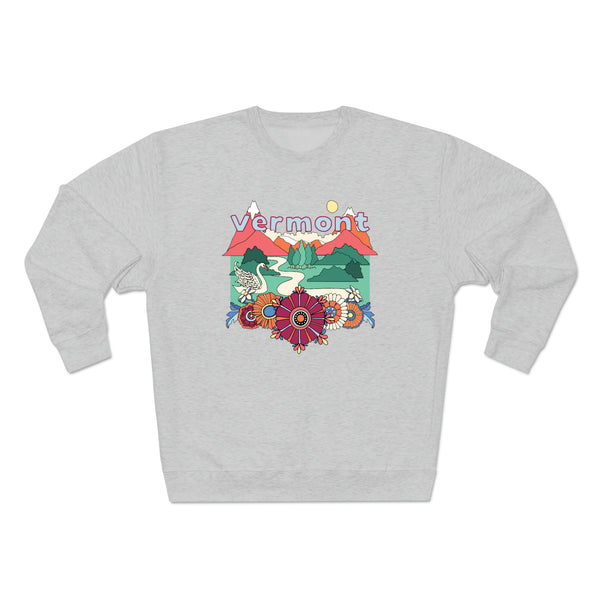 Premium Vermont Crewneck Sweatshirt - Retro Unisex Sweatshirt