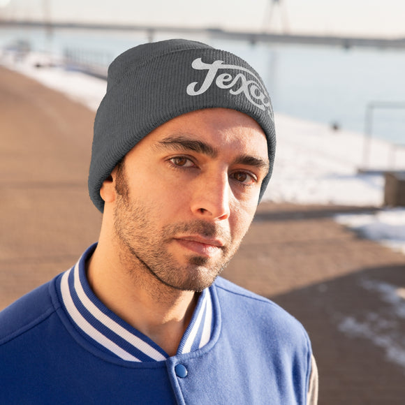 Texas Beanie - Adult Hand Lettered Embroidered Texas Knit Hat