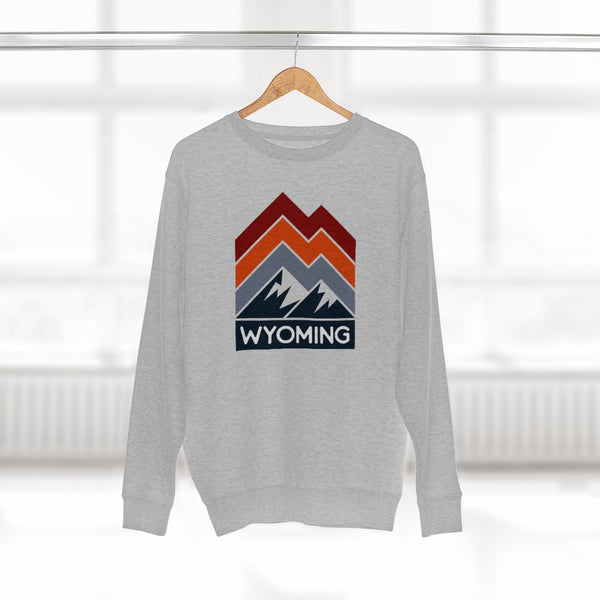 Premium Wyoming Sweatshirt - Retro Unisex Premium Crewneck Wyoming Sweatshirt