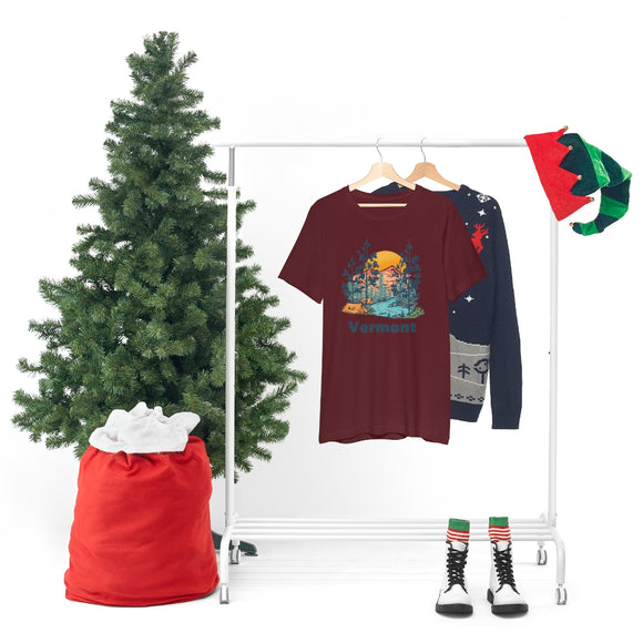 Vermont T-Shirt - Mountain Illustration Unisex Vermont Shirt