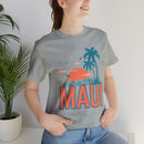 Maui, Hawaii T-Shirt - Retro Palm Tree & Beach Unisex Maui Shirt-69