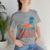 Maui, Hawaii T-Shirt - Retro Palm Tree & Beach Unisex Maui Shirt