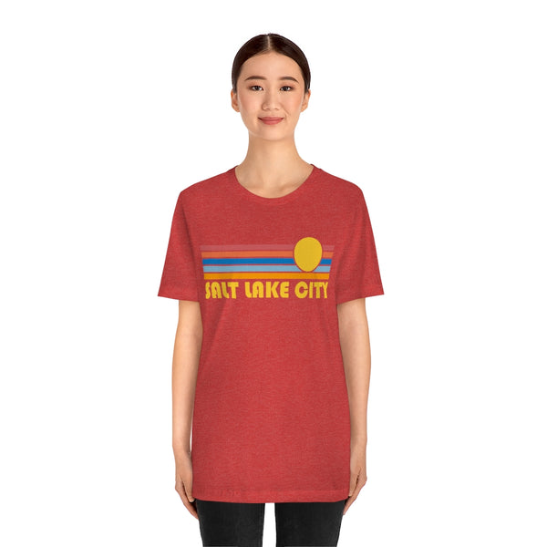 Salt Lake City, Utah T-Shirt - Retro Sun Unisex Salt Lake City T Shirt