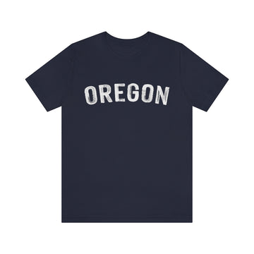 Buy navy Oregon T-Shirt - Paint Text Unisex Oregon Shirt