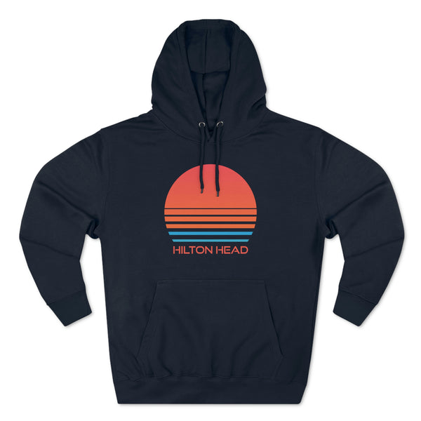 Premium Hilton Head, South Carolina Hoodie - Retro 80s Unisex Sweatshirt