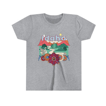 Buy athletic-heather Idaho Youth T-Shirt - Boho Idaho Kid's TShirt