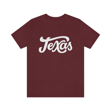 Buy maroon Texas T-Shirt - Hand Lettered Unisex Texas Shirt