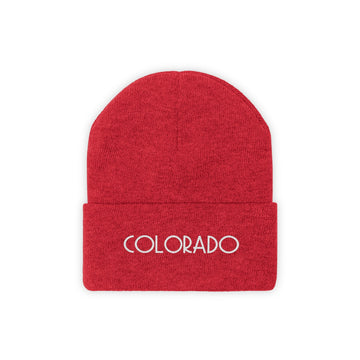Buy true-red Colorado Beanie - Adult Embroidered Colorado Knit Hat