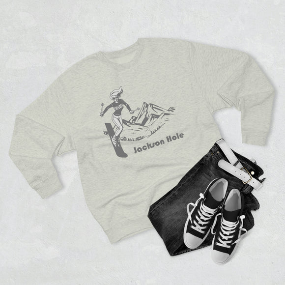 Premium Jackson Hole, Wyoming Crewneck Sweatshirt - Retro Unisex Sweatshirt