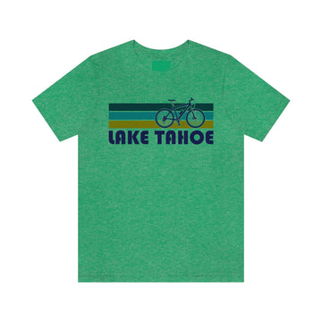 Lake Tahoe T-Shirt - Retro Mountain Bike Adult Unisex Lake Tahoe, Idaho T Shirt