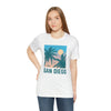 San Diego, California T-Shirt - Retro Palm Tree & Beach Unisex San Diego Shirt