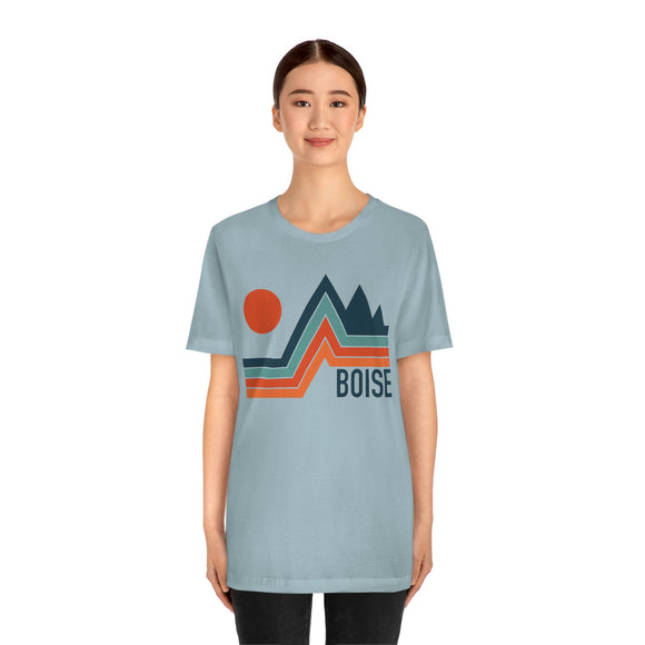 Boise, Idaho T-Shirt - Retro Mountain Unisex Boise Shirt