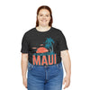 Maui, Hawaii T-Shirt - Retro Palm Tree & Beach Unisex Maui Shirt