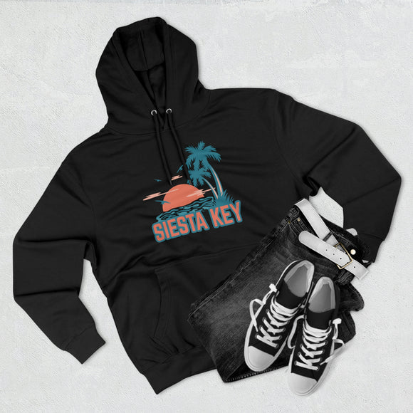 Premium Siesta Key, Florida Hoodie - Palm Tree Unisex Sweatshirt