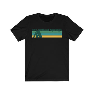 Buy black Steamboat Springs, Colorado T-Shirt - Retro Camping Adult Unisex Steamboat Springs T Shirt